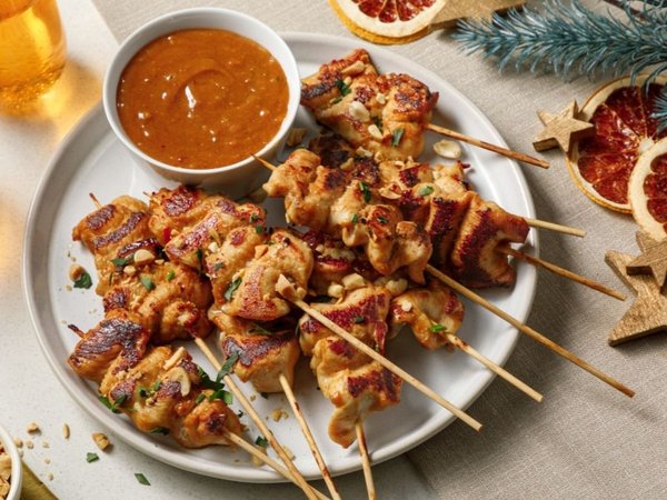Pouletspiessli Satay (3 Stück)
